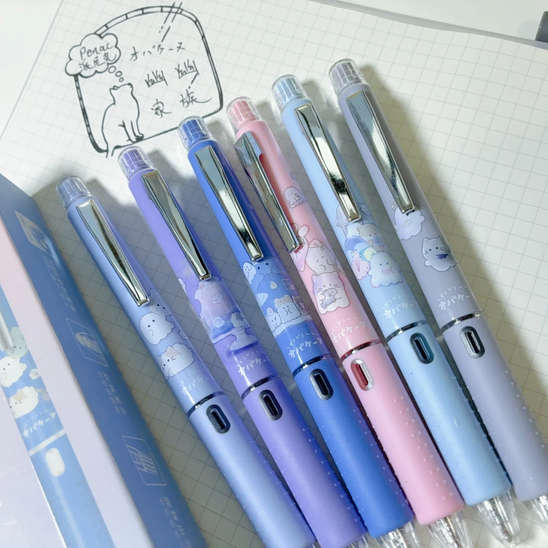 【共6支】派尼克幽幽家族联名中性笔旋转出芯黑色0.5子弹头