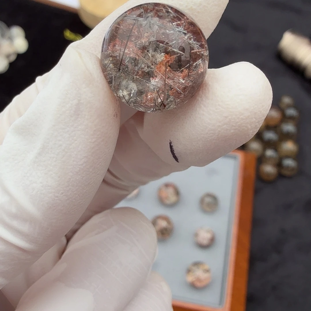 小***妖水晶珠宝半成品未镶嵌穿14.6mm定制不退换