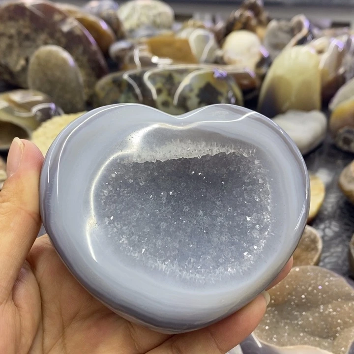 未镶嵌珠宝半成品水晶精抛爱心