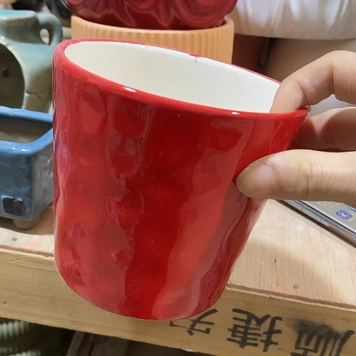 陶瓷花盆有孔 瑕疵介意勿拍