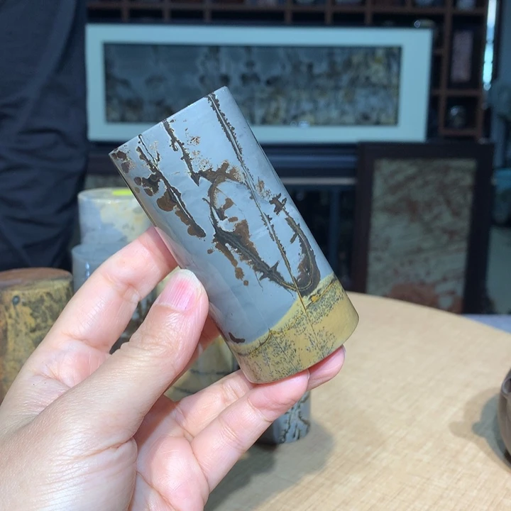 广西国画石摆件，观赏收藏