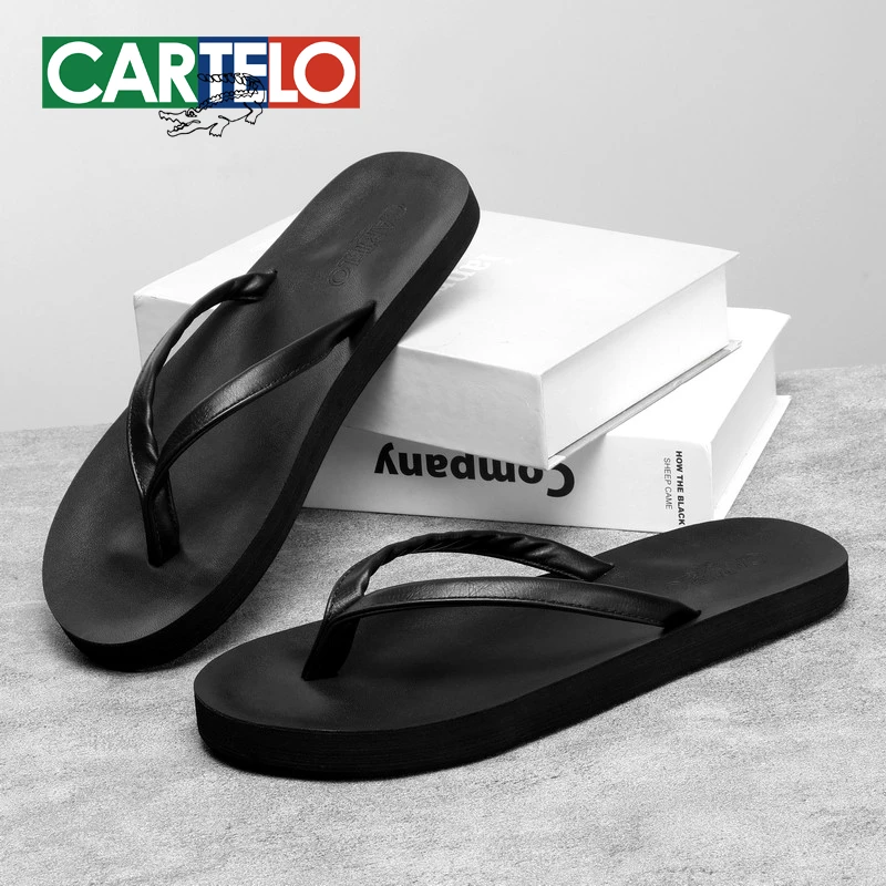卡帝乐鳄鱼拖鞋人字拖男士网红时尚百搭夏季软底个性夹趾外穿潮流