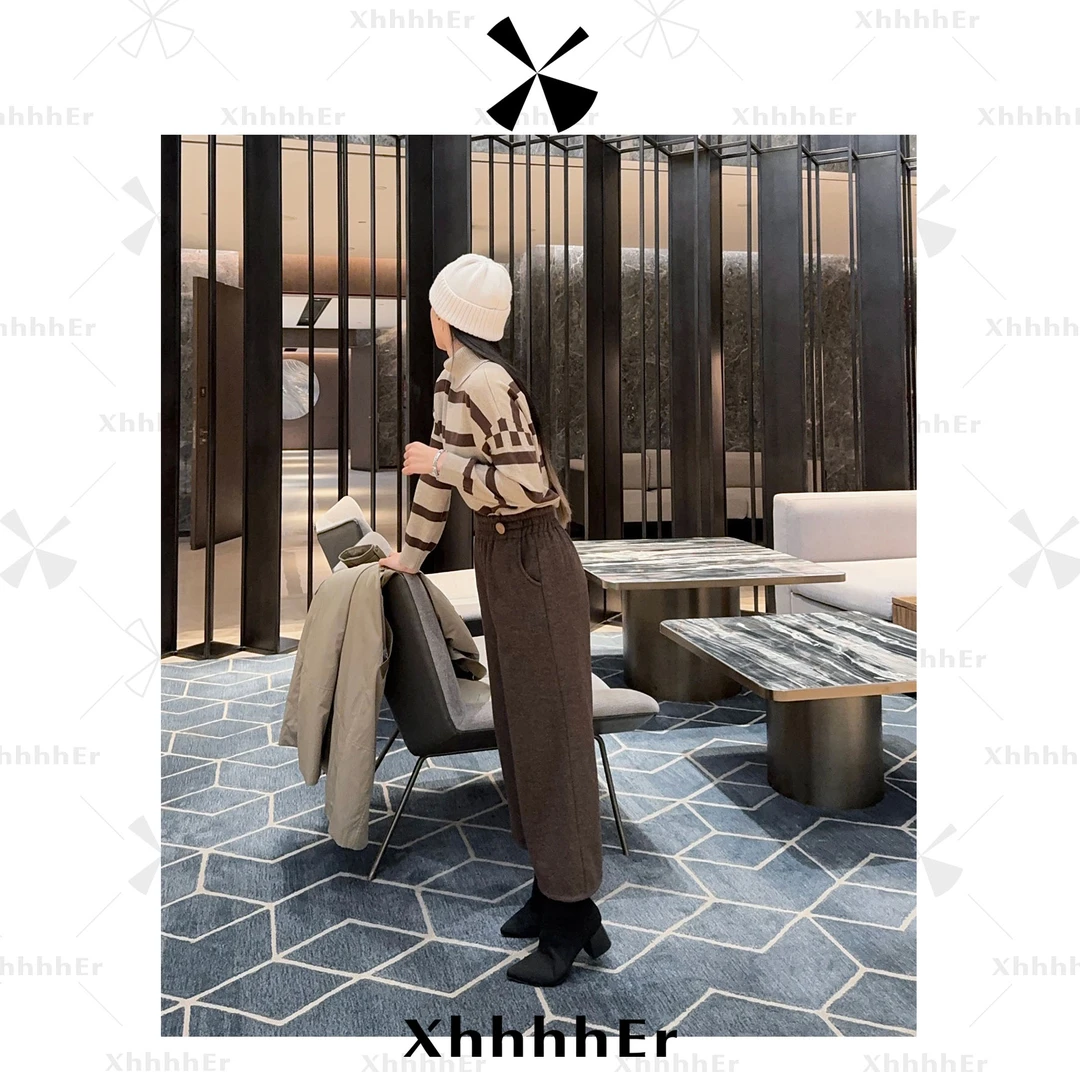 辛儿/小个子【棉花糖】冬季加绒厚款百搭保暖长绒亲肤九分裤XK1884