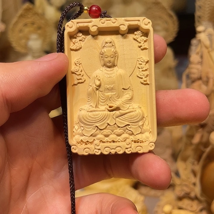 黄杨木黄杨木观音46牌