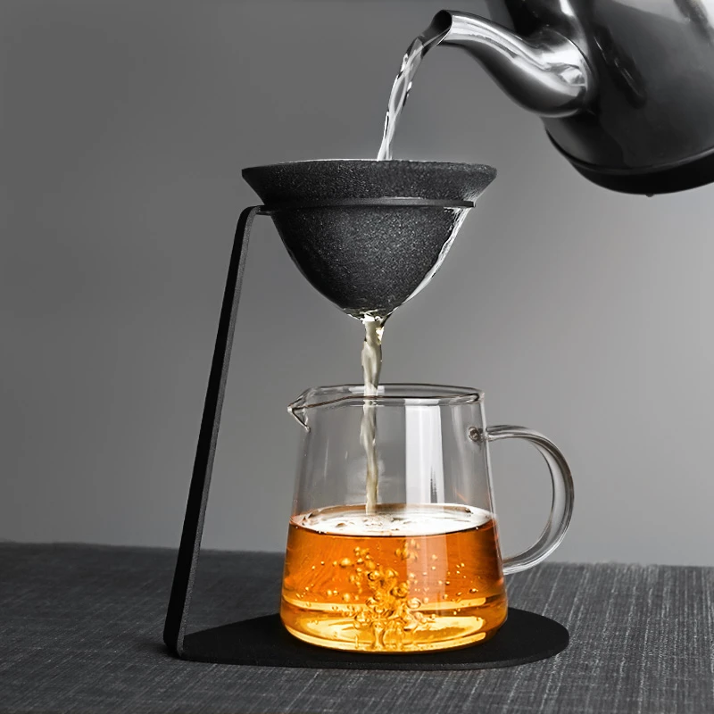 高端无孔茶漏过滤器茶滤茶具配件茶滤茶漏一体公道杯泡茶神器