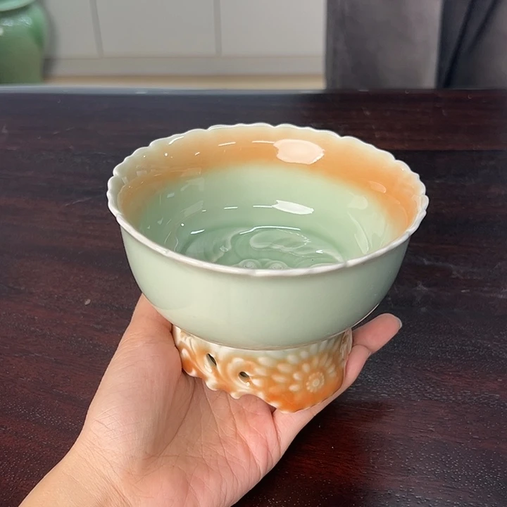 龙泉云间青瓷小米茶器