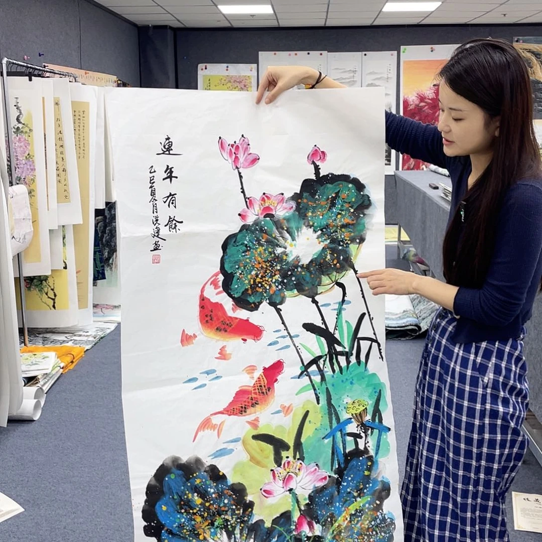 国画作品小姐姐放漏…