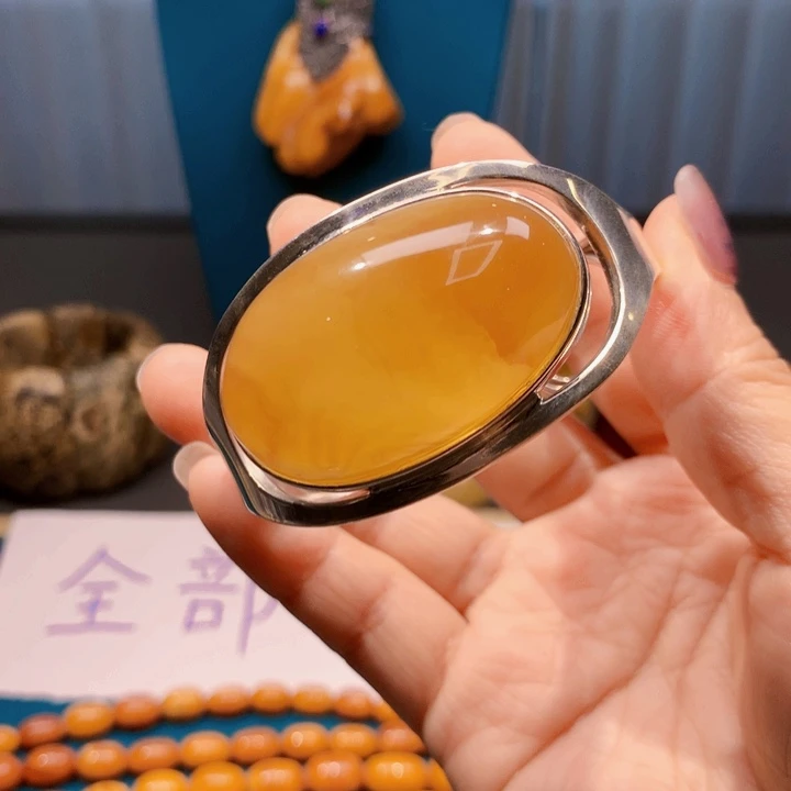手链琥珀未镶嵌波兰设计款琥珀蜜蜡
