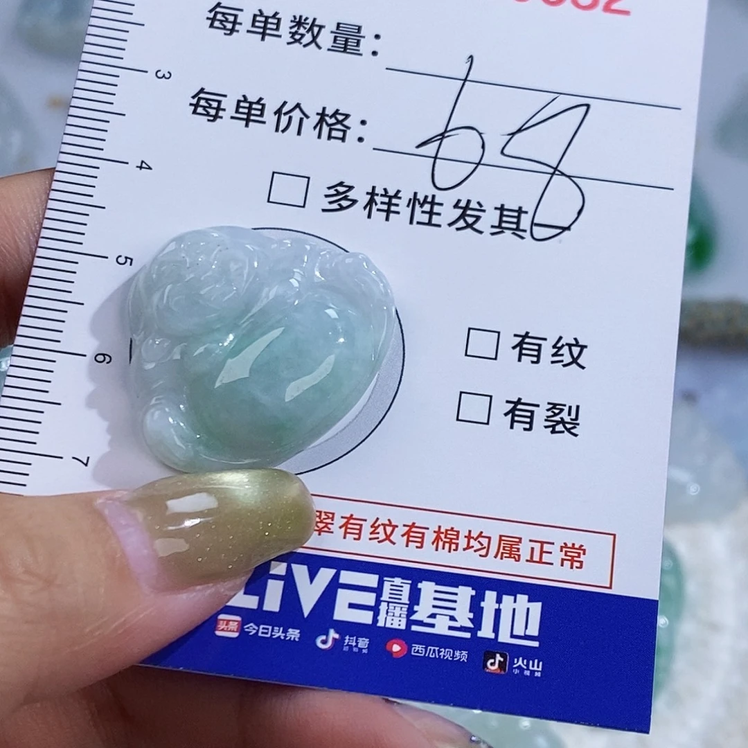翡翠未镶嵌颈饰6682