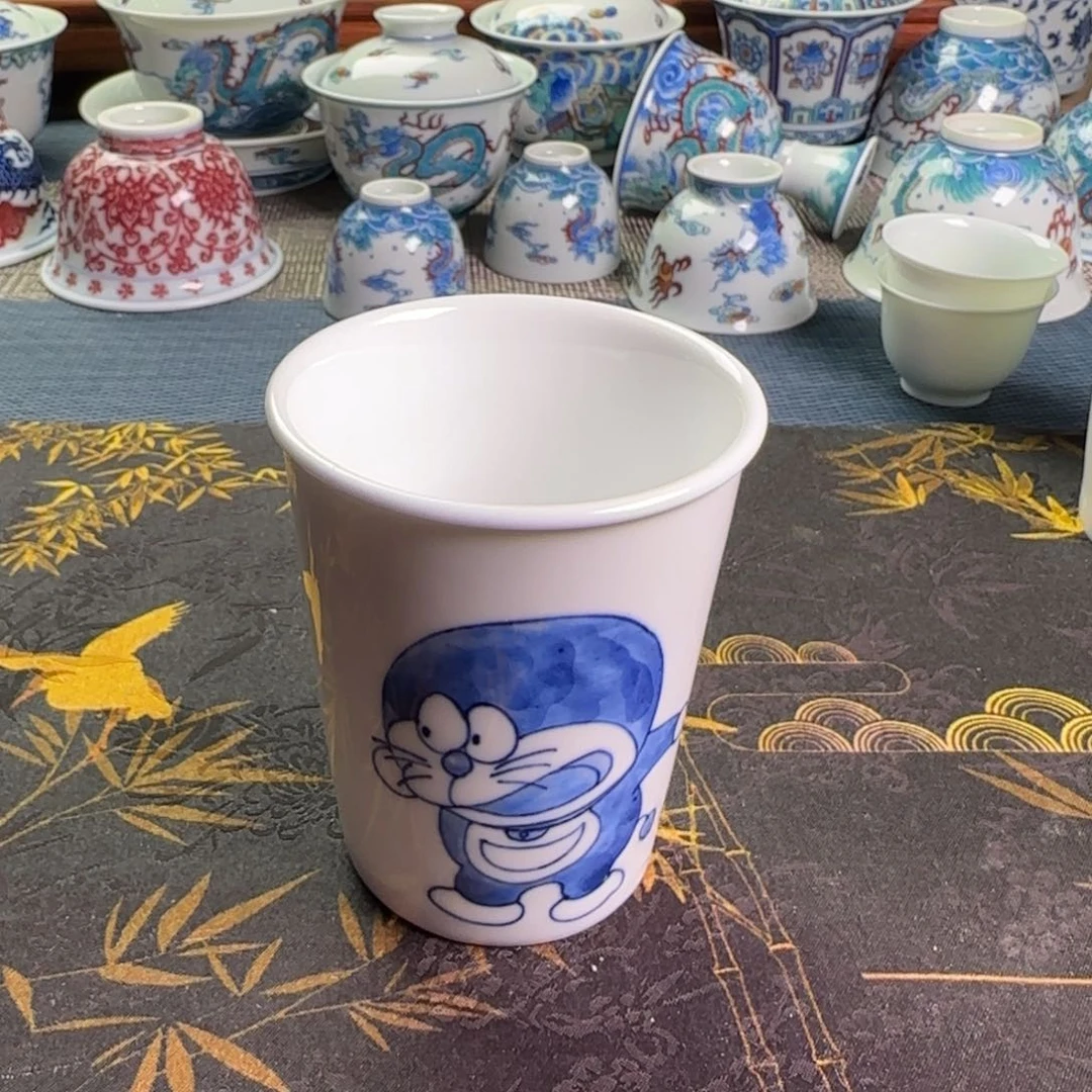 瓷片哆啦A梦可乐杯一件