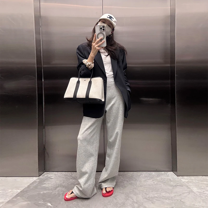 KEEP KAPU靠谱【云感大长腿】遮胯显瘦高腰弹力长款直筒裤KP250689