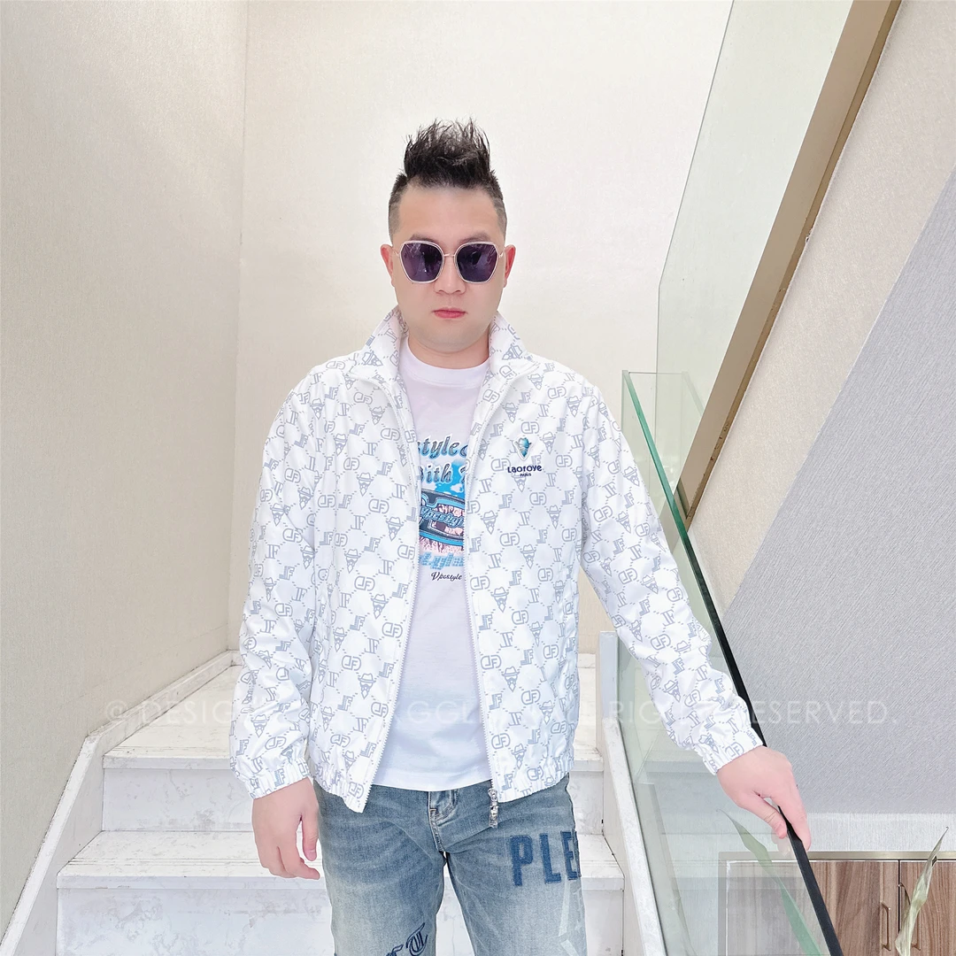 春夏款LAOFOYE字母老头相连轻奢高端男士休闲外套男装夹克外衣