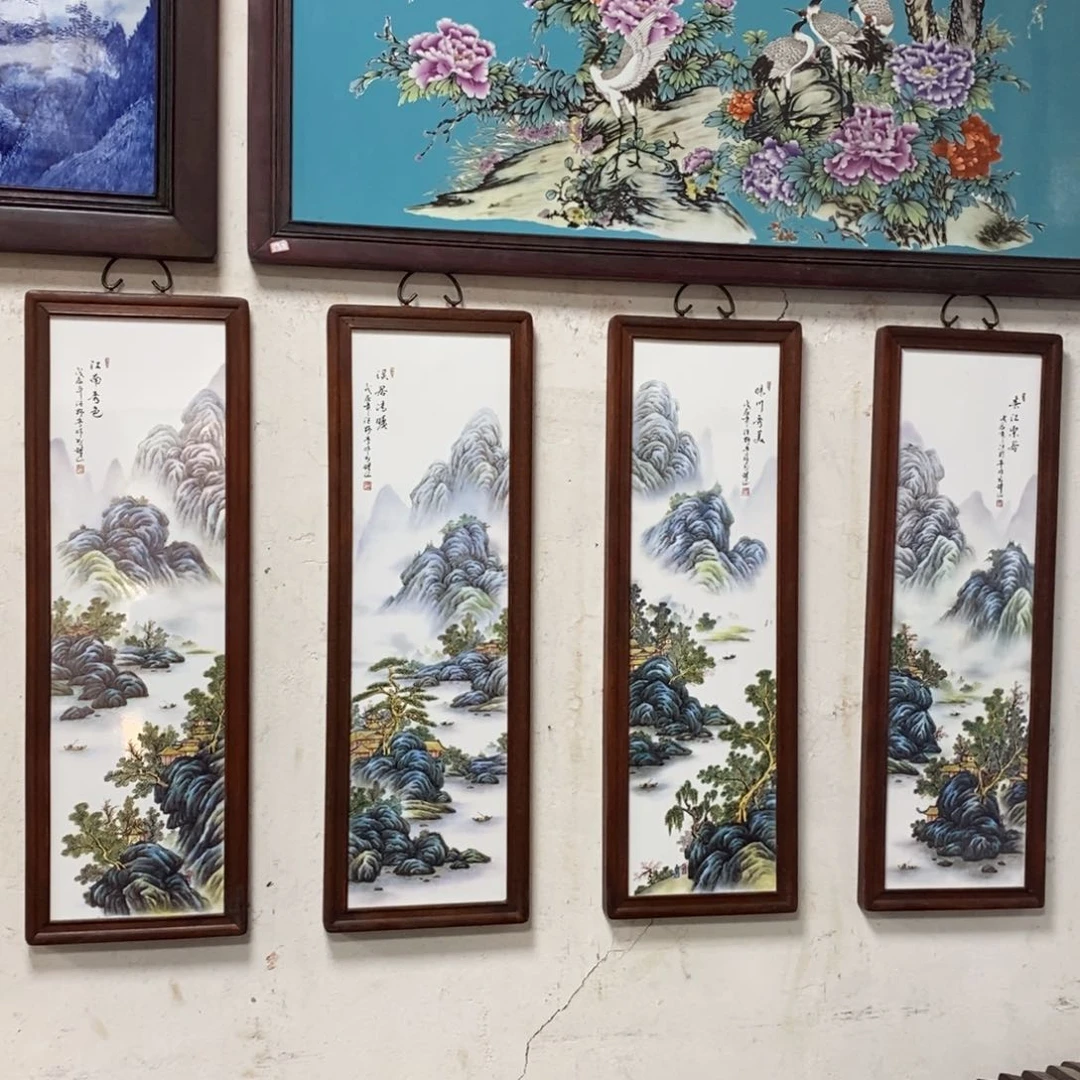 瓷片80*28*4 景德镇瓷板画柴窑烧制
