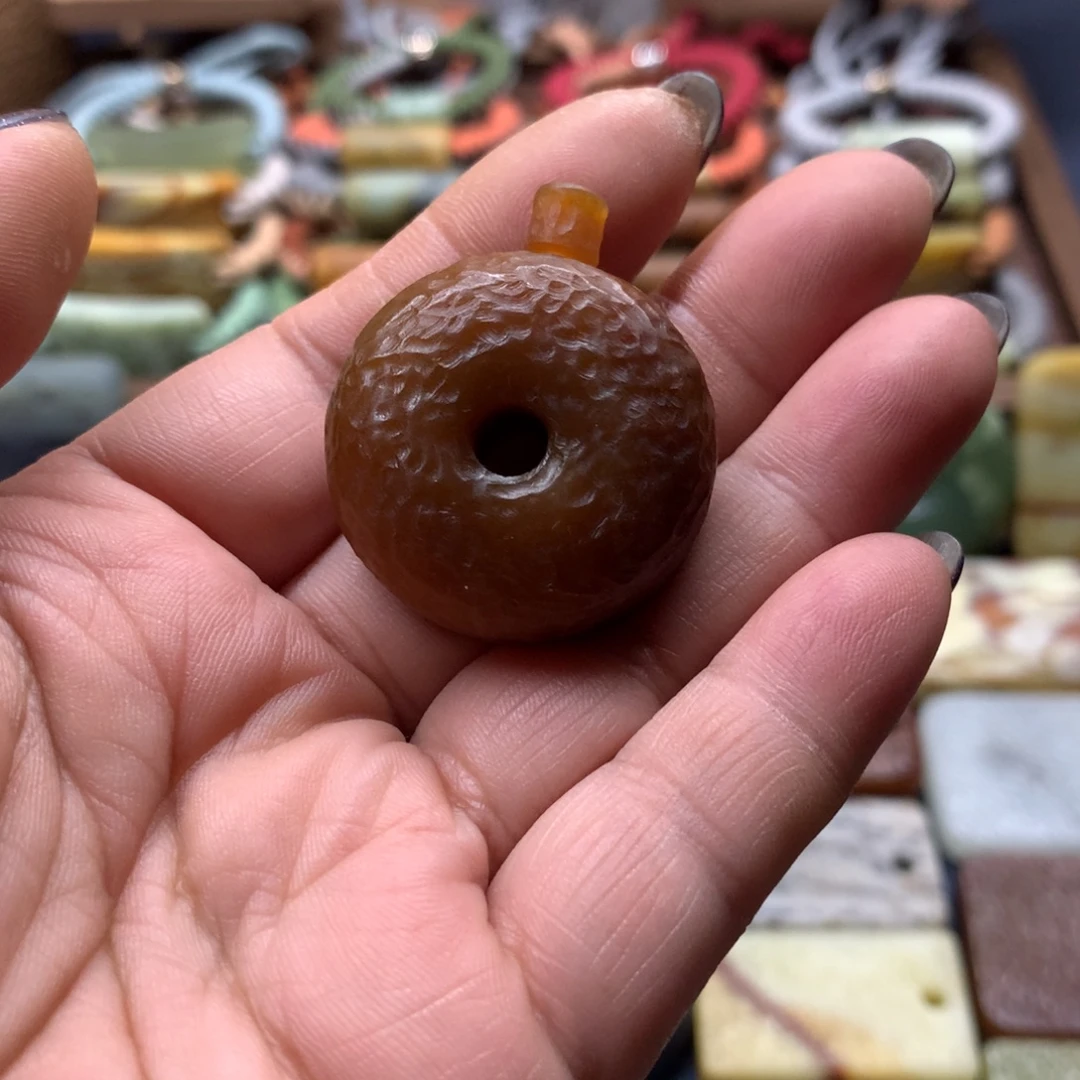 李****蛇纹石玉合金颈饰