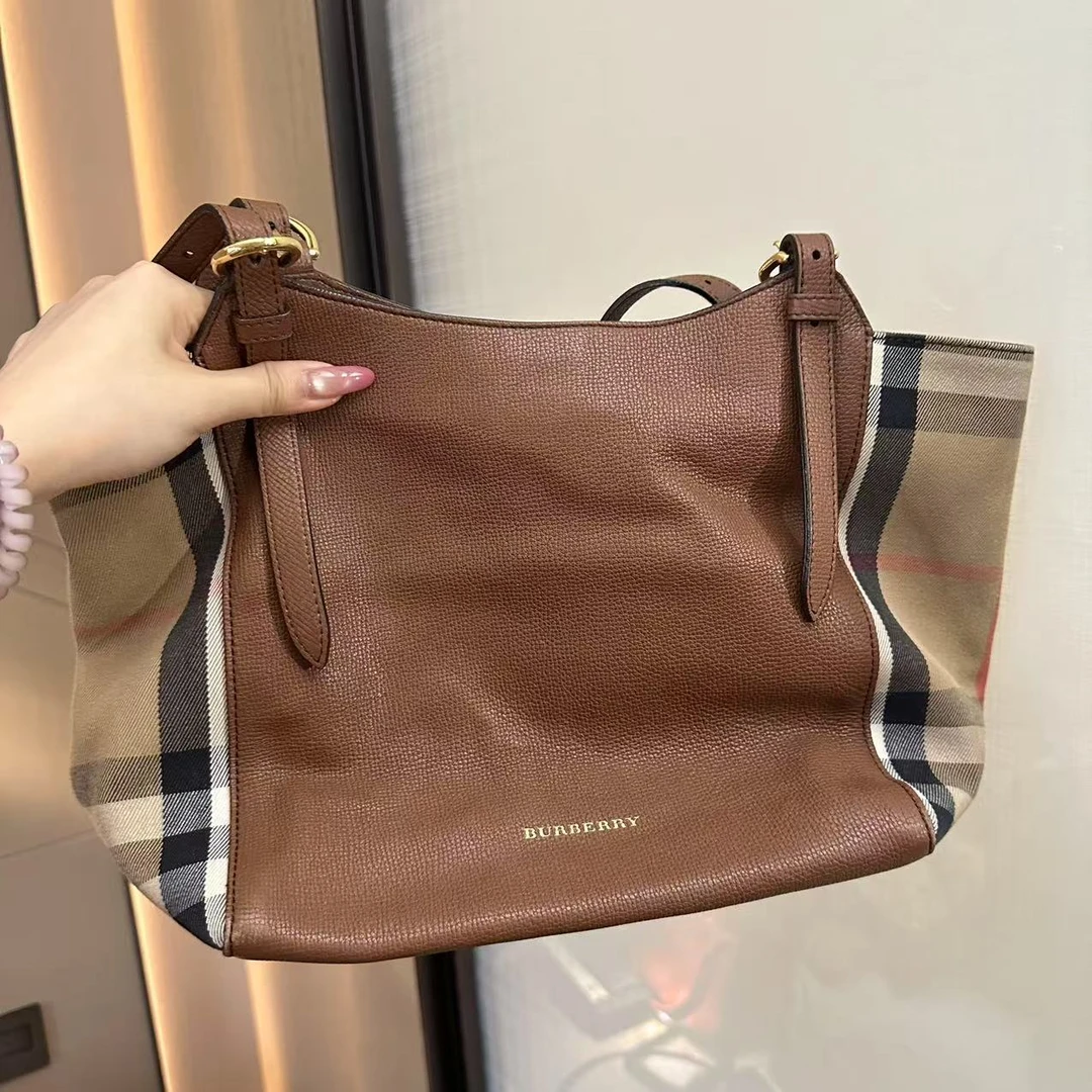95新 BURBERRY/博柏利 巴宝莉托特包/非真假不退补不换