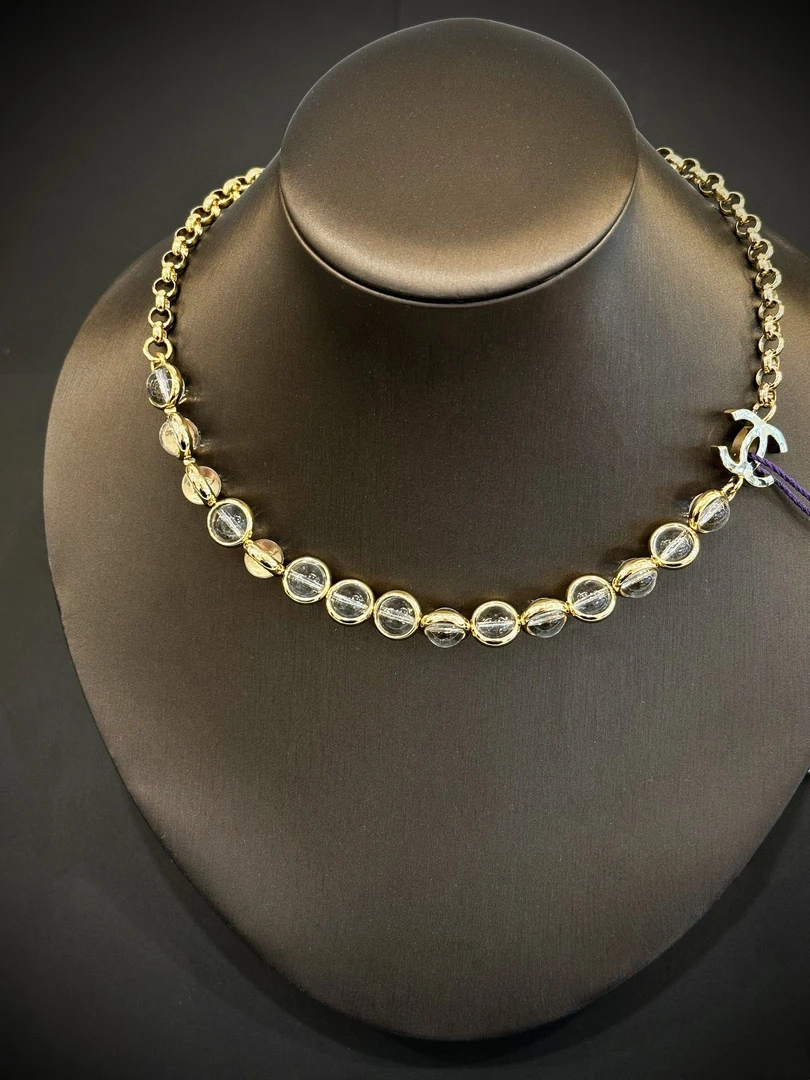 全新未使用 Chanel/香奈儿 蔚蓝/24SS 透明珠珠choker