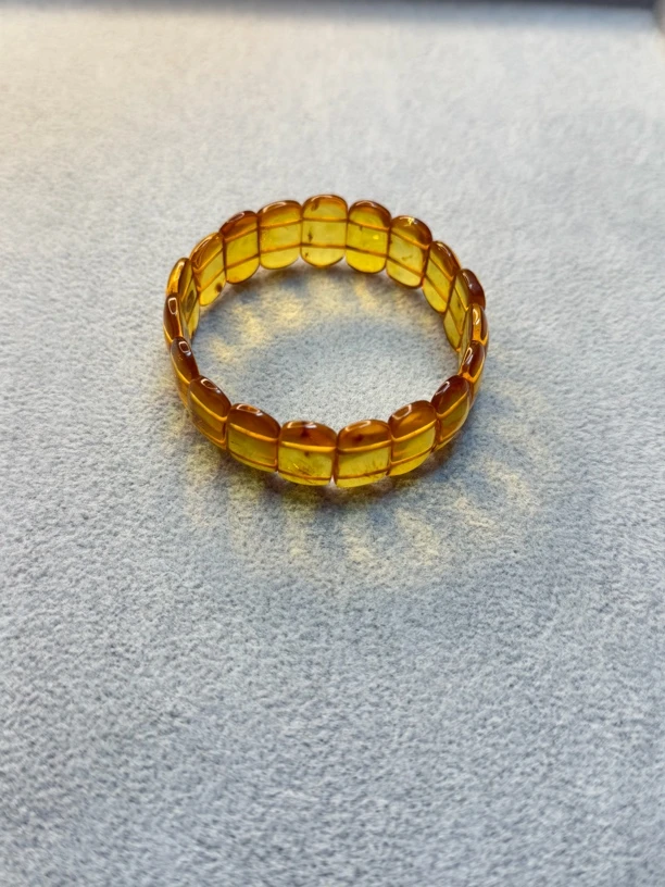 非金属树脂手镯 天然树脂椭圆形茶色手镯11g+