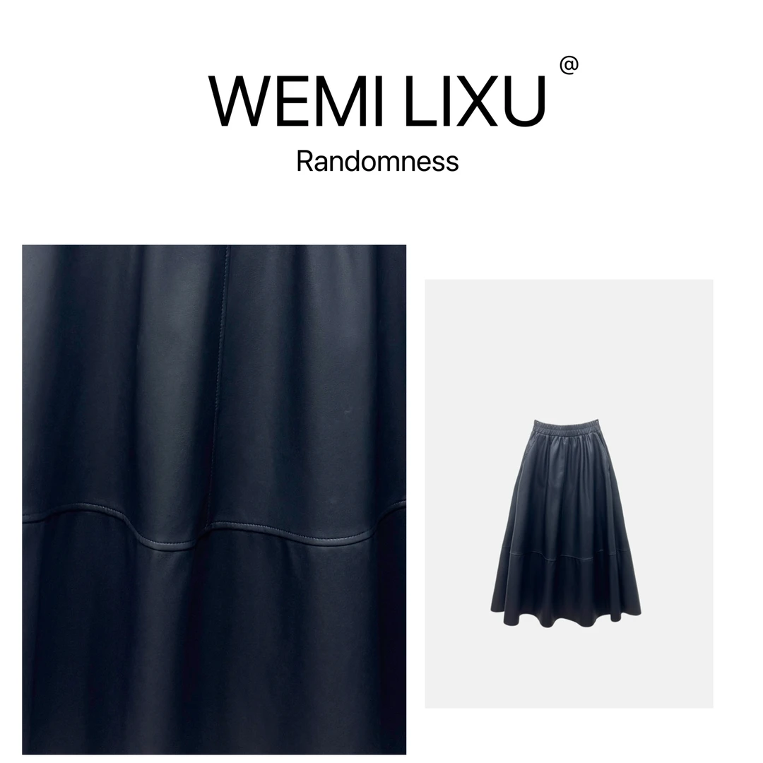 WEMILIXU“花样年华”冬季时尚新款女装半身摆裙修身遮胯显瘦3516