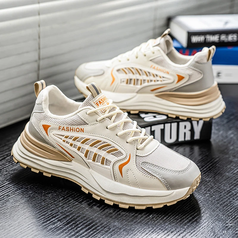 透气网面运动鞋子男韩版潮流百搭厚底休闲老爹鞋潮鞋夏季男鞋新