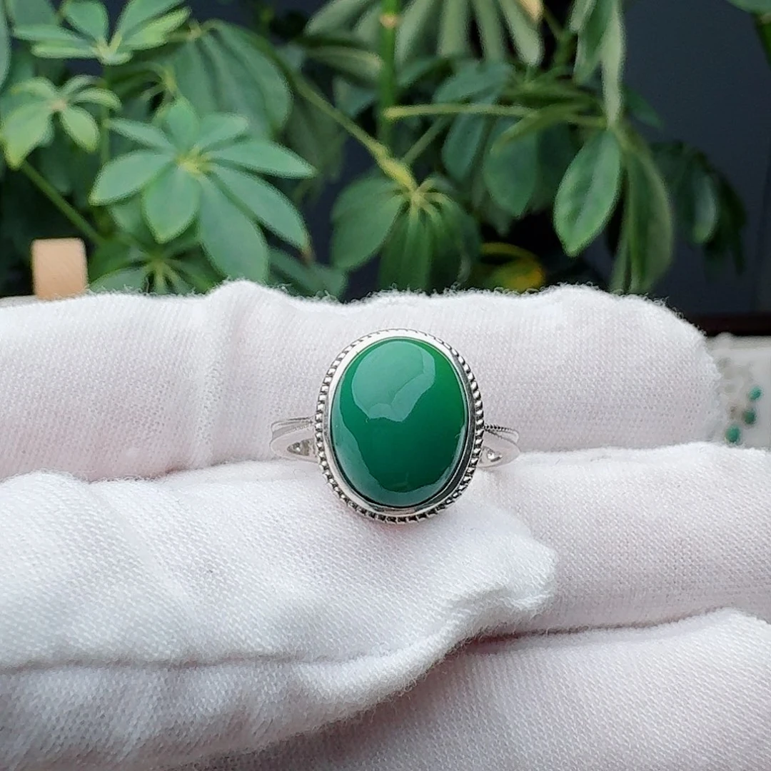 绿松石银S925镶嵌戒指戒指