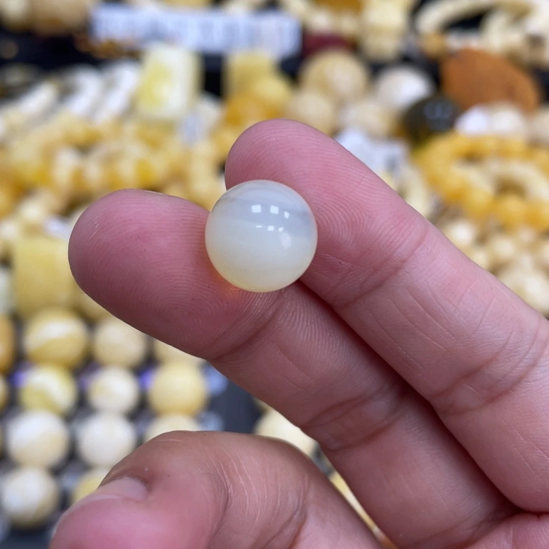 琥珀珠宝奇石未镶嵌染****作12mm特色荧光