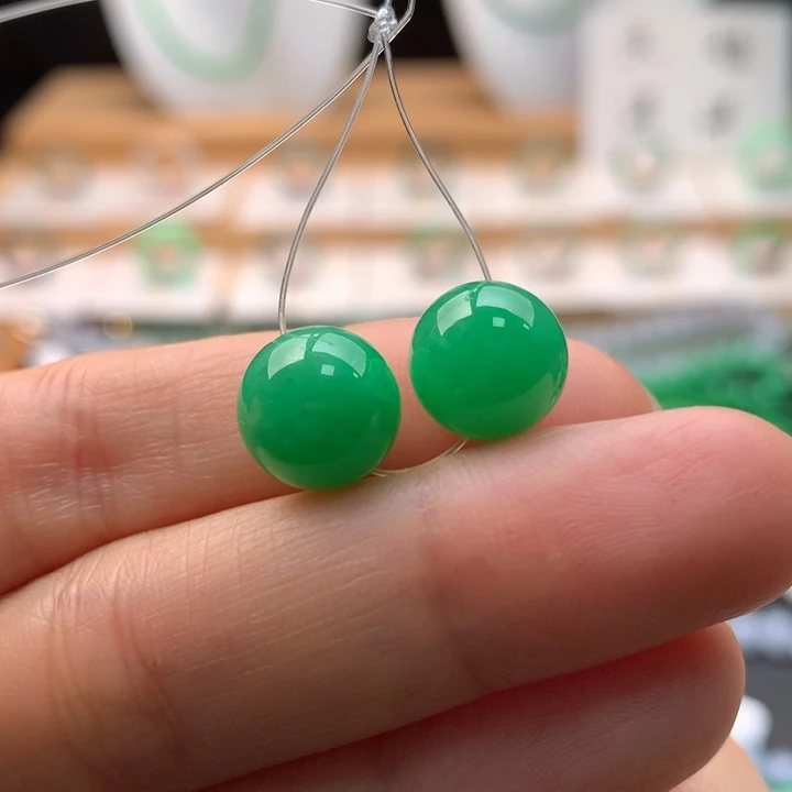 翡翠未镶嵌手链天然缅甸A货翡翠 卡10.2mm