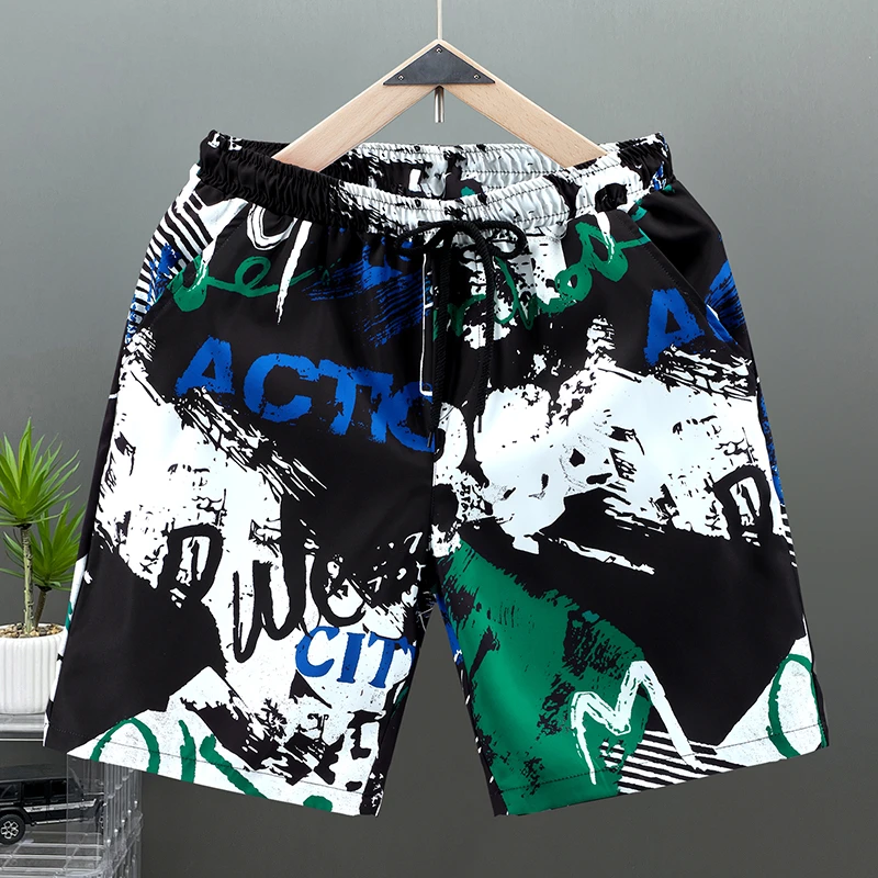 夏季2025新款短裤五分裤薄款速干运动裤男士宽松百搭休闲裤沙滩裤