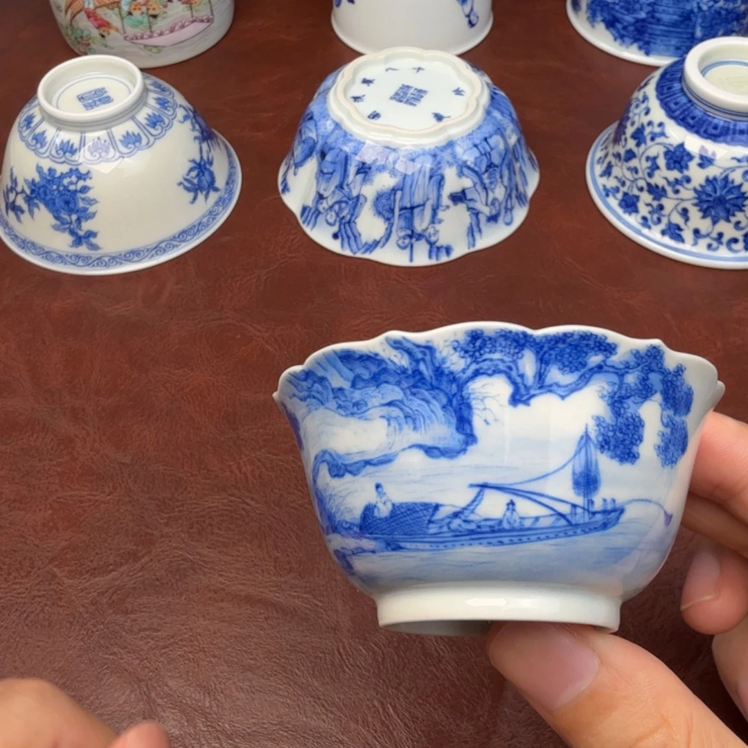 人***戏现代景德镇全手工全手绘茶具