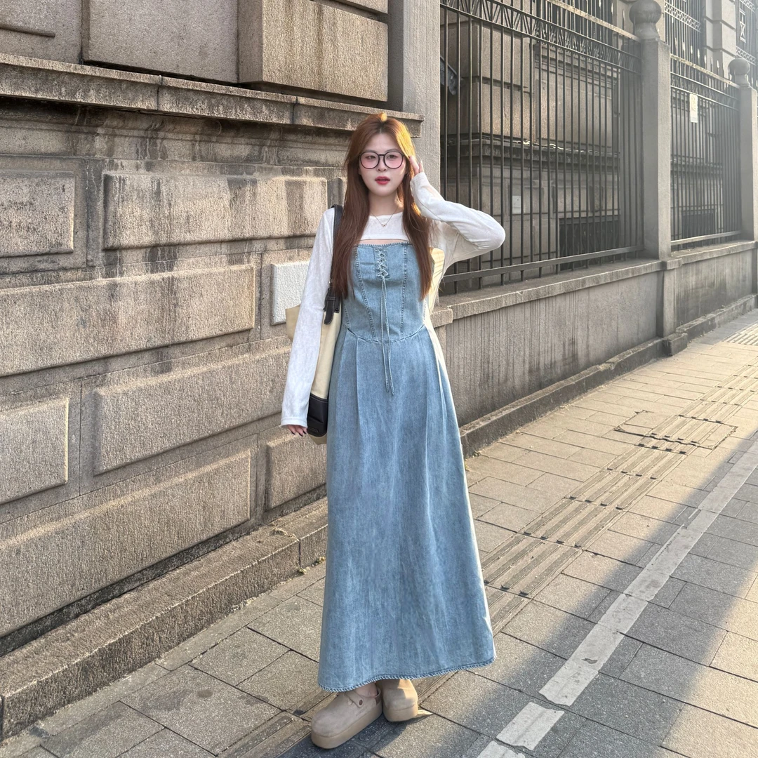 盈盈&南岛风大码女装吊带牛仔裙胖mm夏季防晒开衫连衣裙ZYY1640