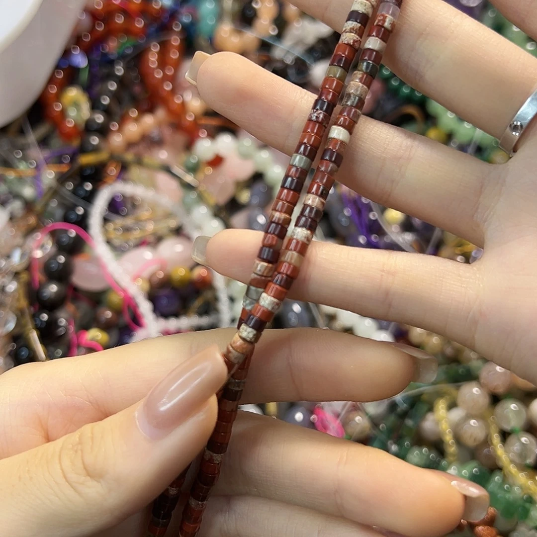 玛瑙/玉髓合金珠宝半成品图画石一条