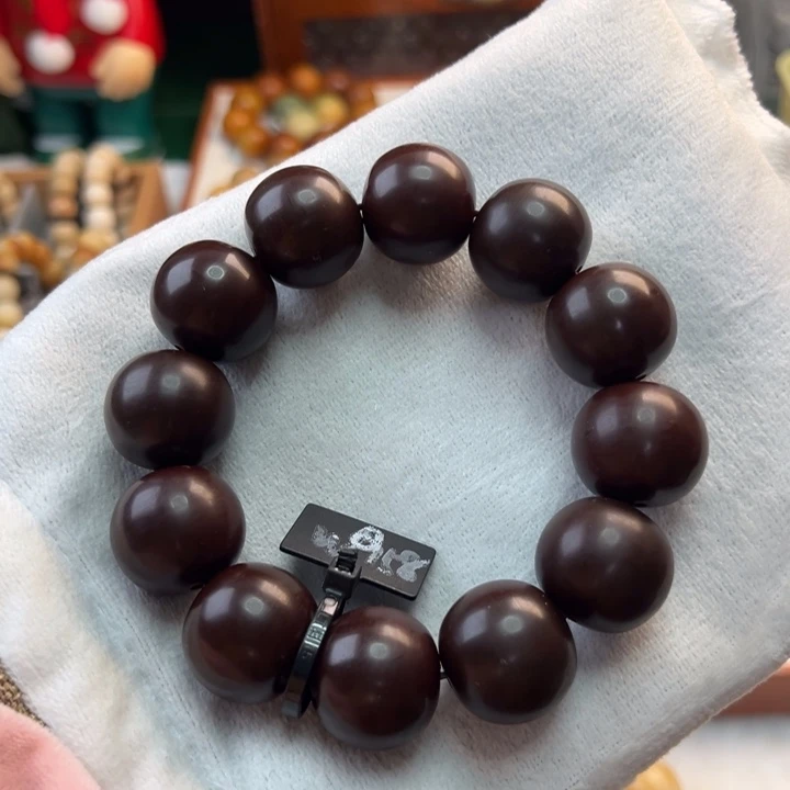 菩提根/象牙果手串卡22苹果干磨黑金微瑕