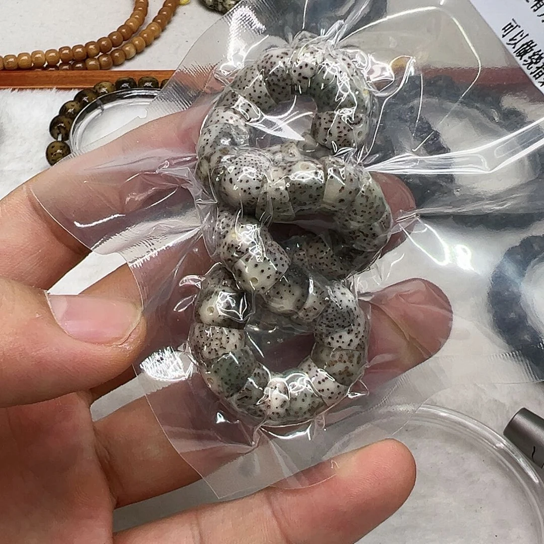 星月菩提手串8卓越糯冰石玉星月菩提单圈猪大肠10