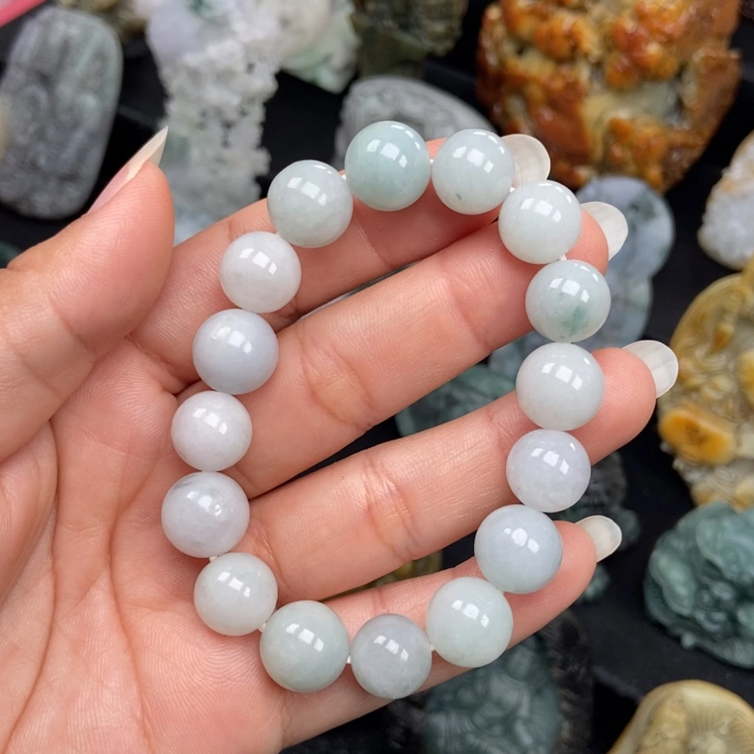 翡翠未镶嵌手链天然缅甸翡翠A货手串