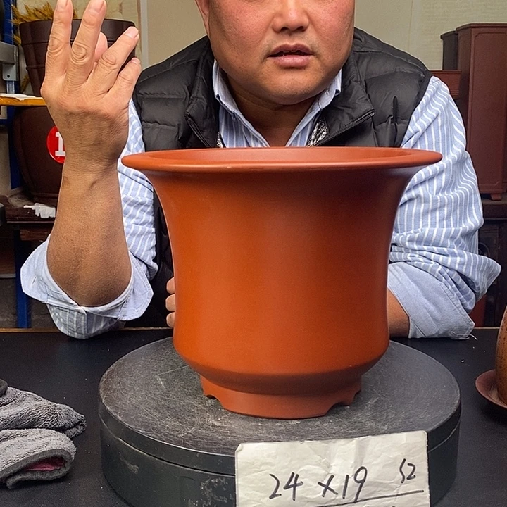 紫砂花盆货号一只GF79