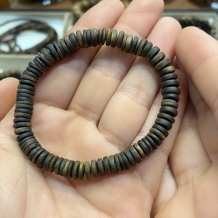 沉香手串奇楠佛珠单圈沉水8毫米花香蜜香