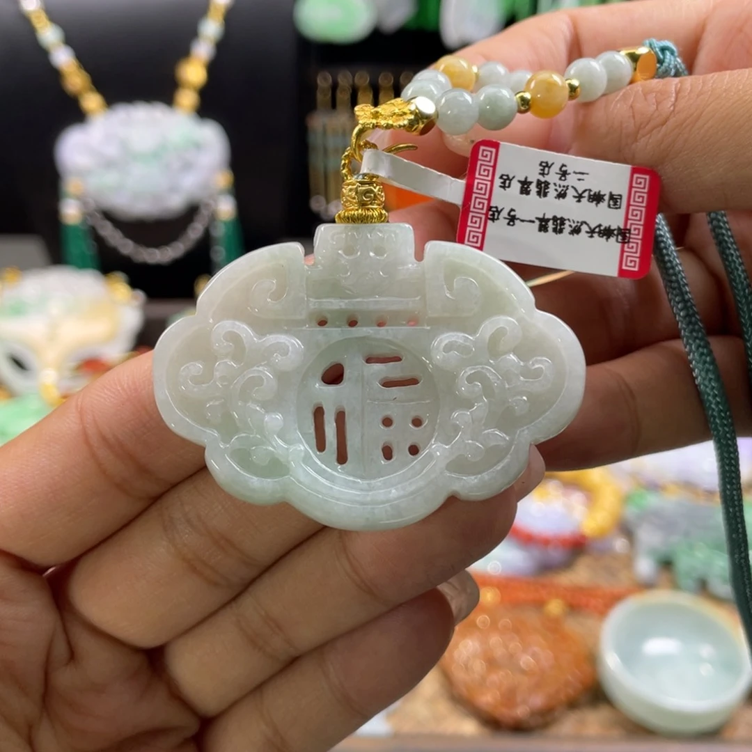 翡翠未镶嵌颈饰代编织