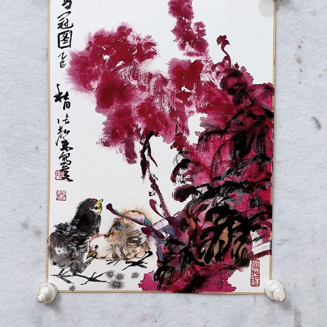 国画国画卡纸作品