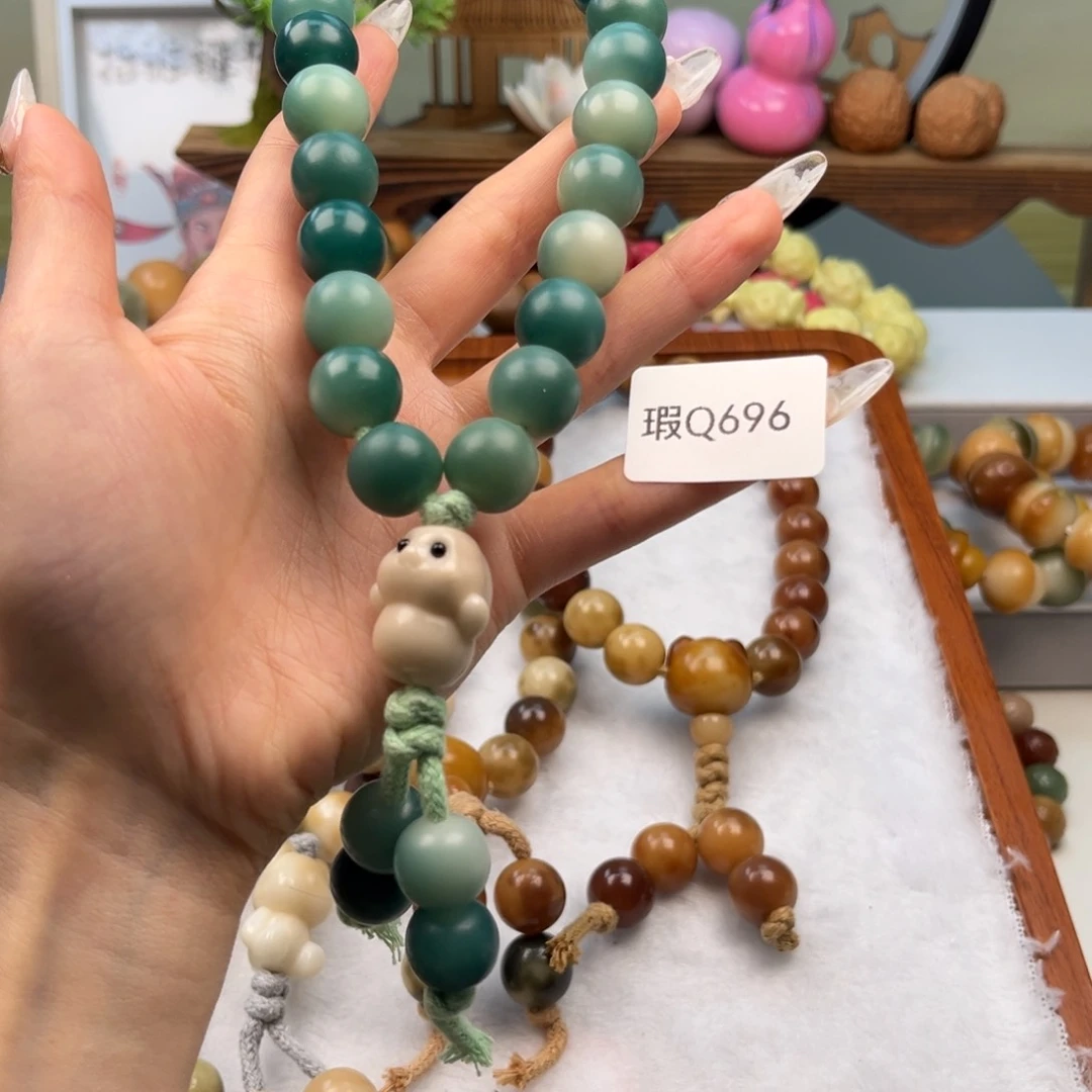 菩提根/象牙果手串梓*14mm瑕手持一串q696