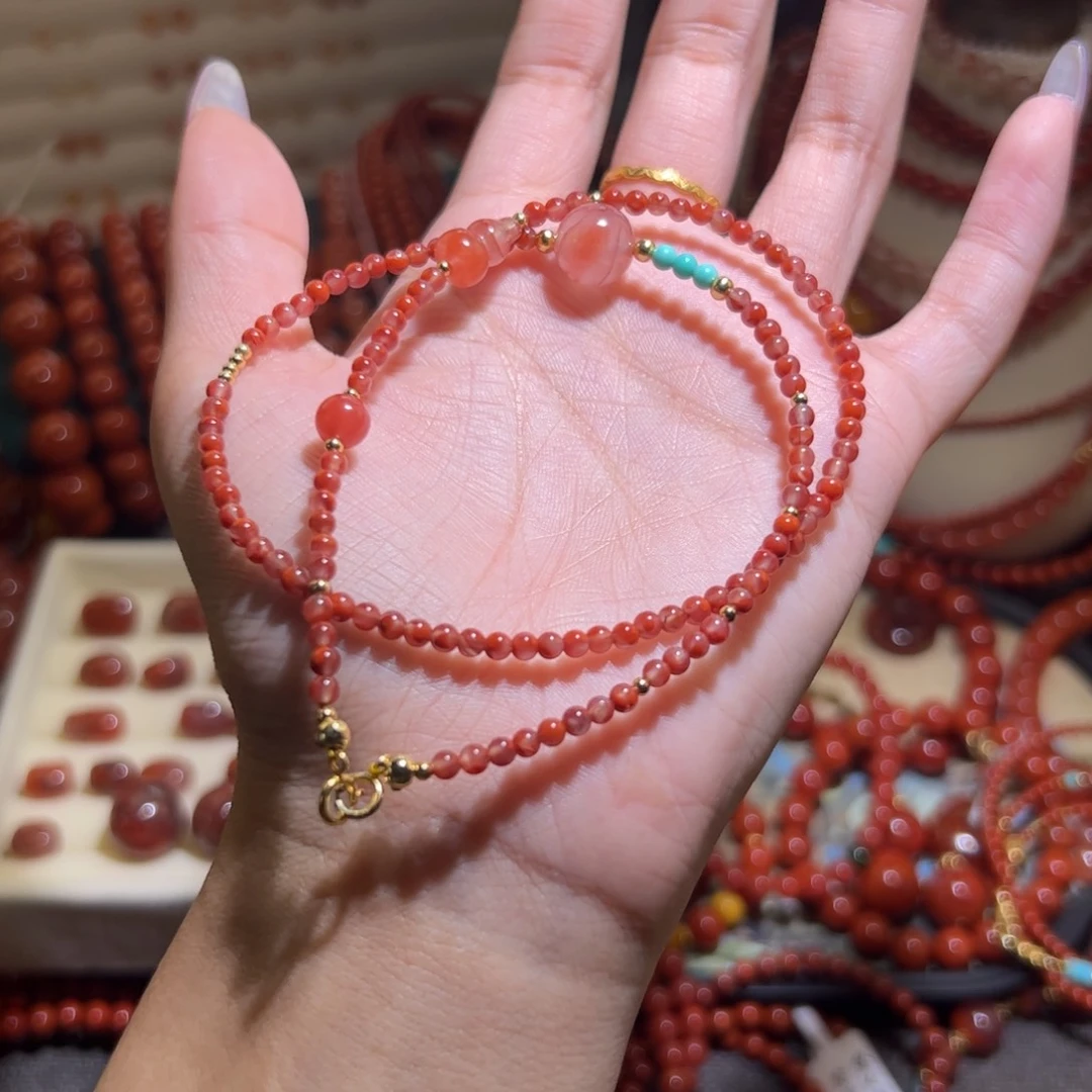 南红玛瑙未镶嵌手串3mm