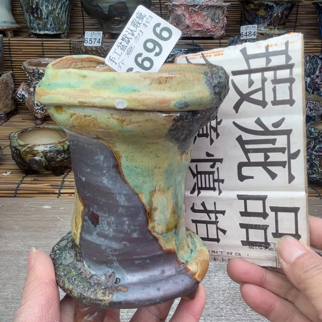 手工花盆默认瑕疵完美者勿拍