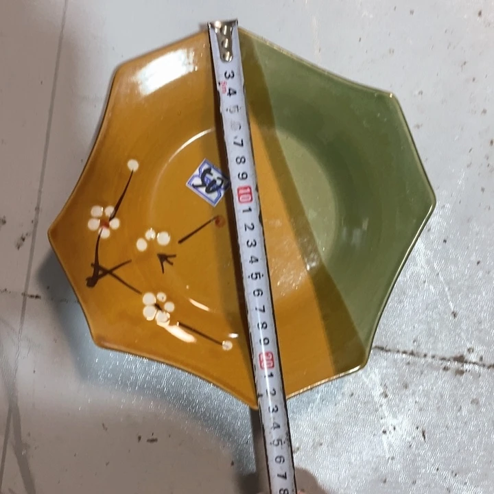 瓷片五厂手绘三色异形盘