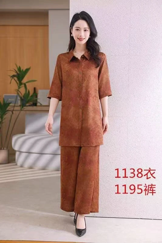 时尚休闲宽松夏日复古洋气套装