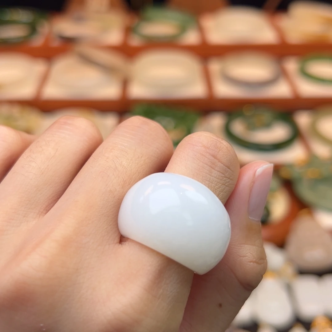 和田玉未镶嵌戒指1314