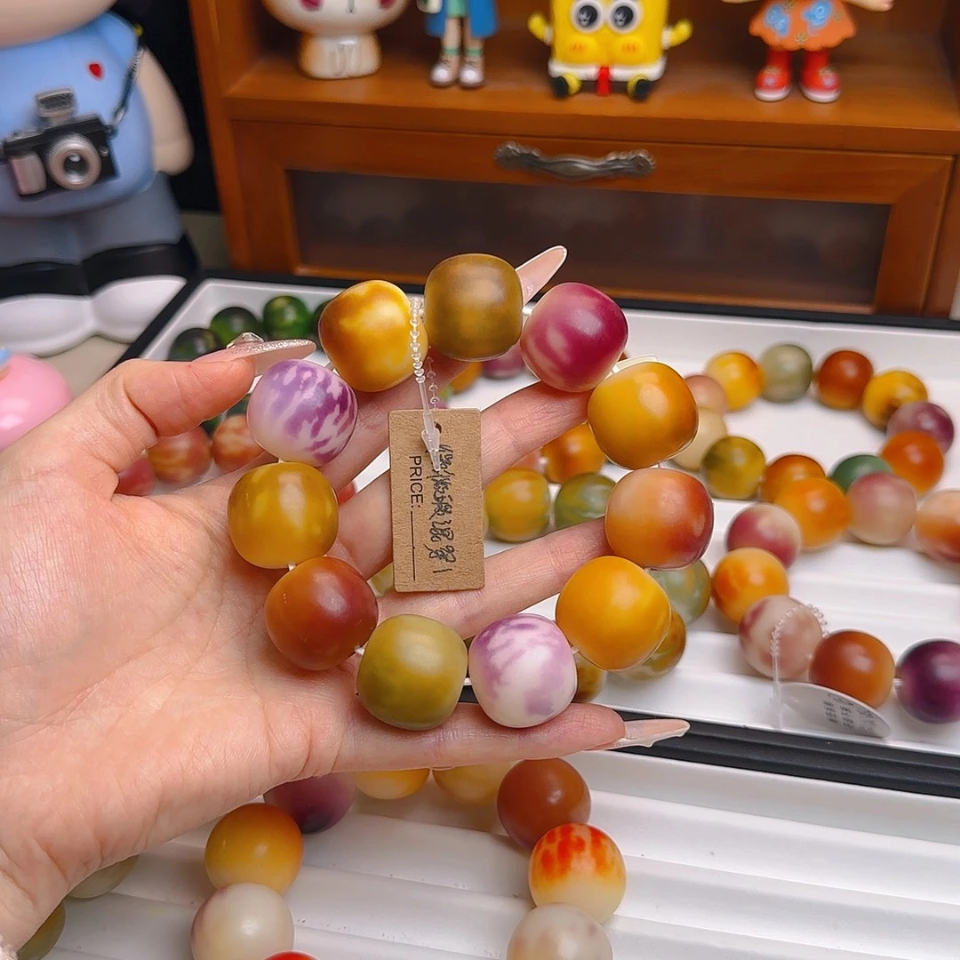 手串菩提根/象牙果卡23干磨桶珠微微瑕1