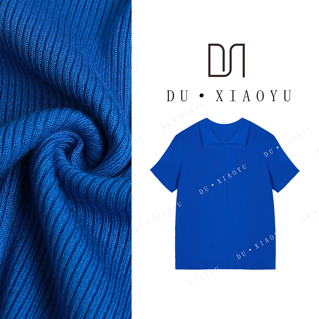 DUDU~y6895新款时尚夏季POLO衫纯色修身显瘦短袖T恤女针织上衣