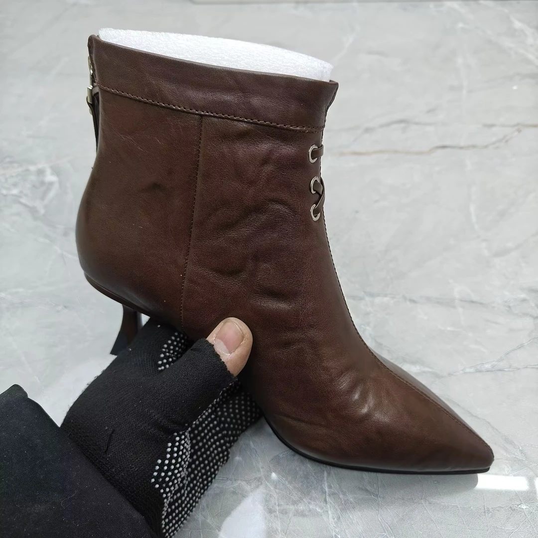 b（孤品）39码短靴女靴子 38963-02牛皮时尚