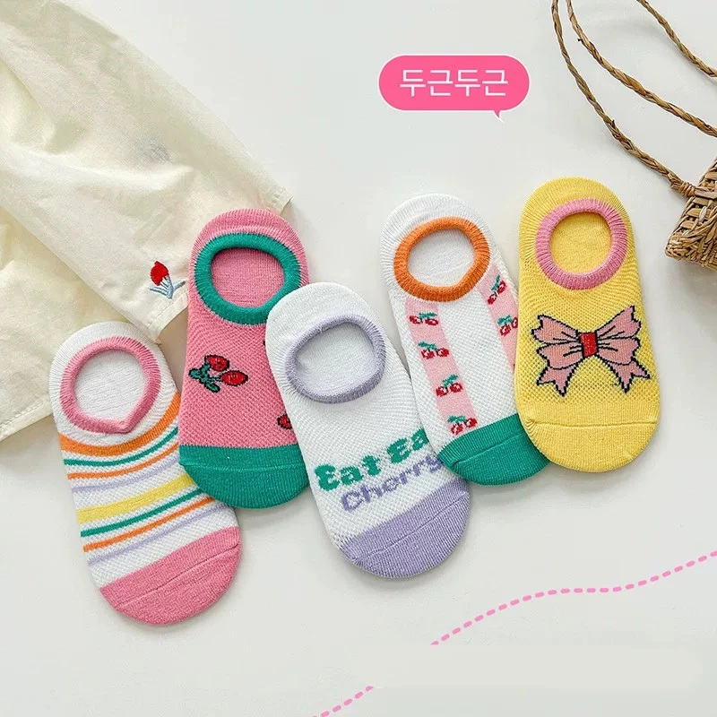 夏季儿童船袜 男女童短袜 网眼透气