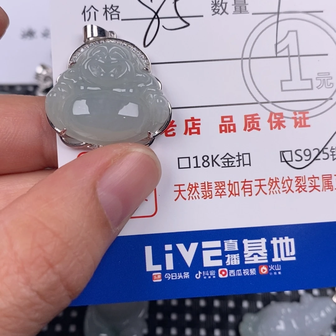 翡翠银S925镶嵌颈饰