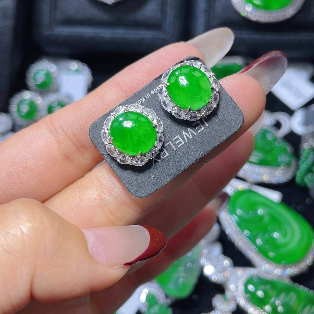 翡翠颈饰银S925镶嵌翡翠