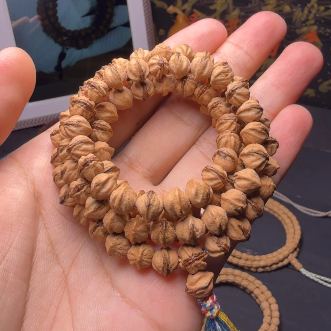 柏香籽/百香籽吊坠红芽原桩横打